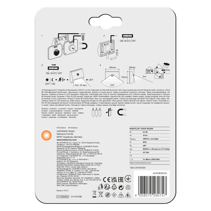 Osram Nightlux Stair sensorlampe batteri